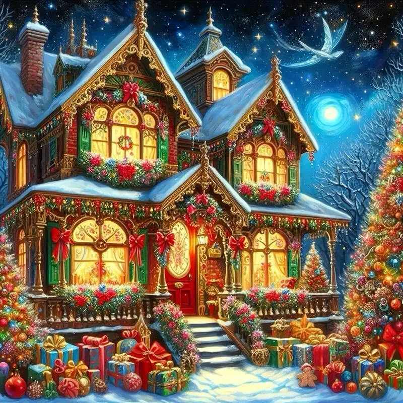 Malen nach Zahlen - Weihnachtshaus