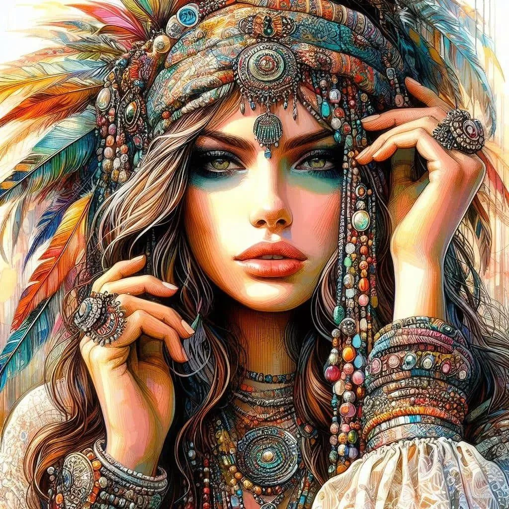 5D Diamond Painting - Schöne Frau