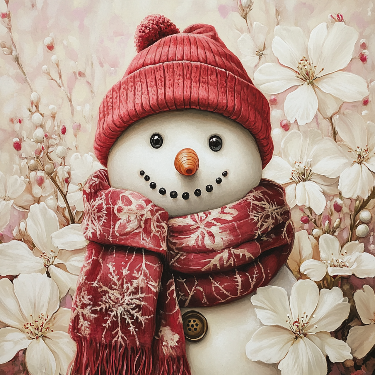 5D Diamond Painting - Weihnachts Schneemann