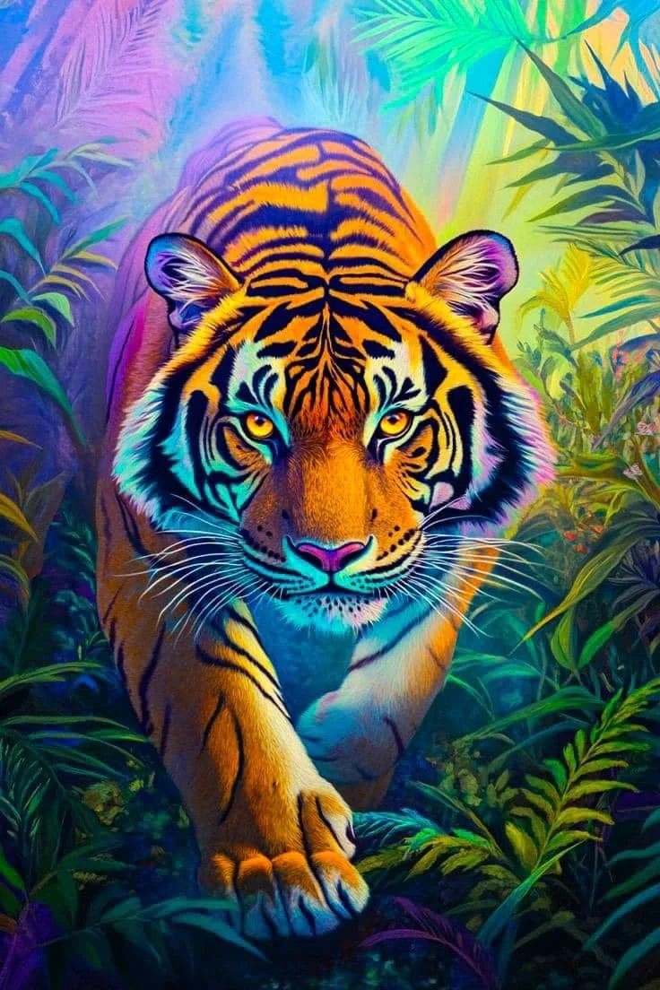 5D Diamond Painting - Bunter Tiger