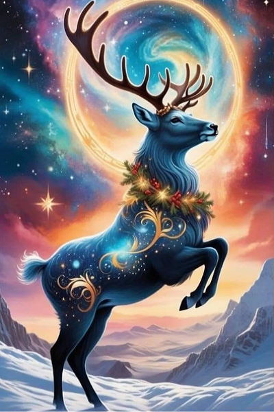 5D Diamond Painting - Fantasie Elch