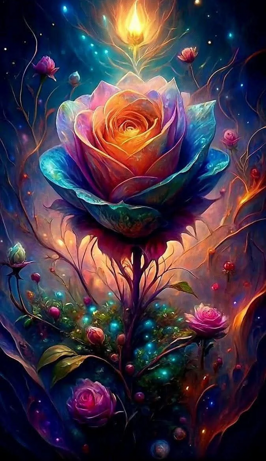 5D Diamond Painting - Phantasieblume