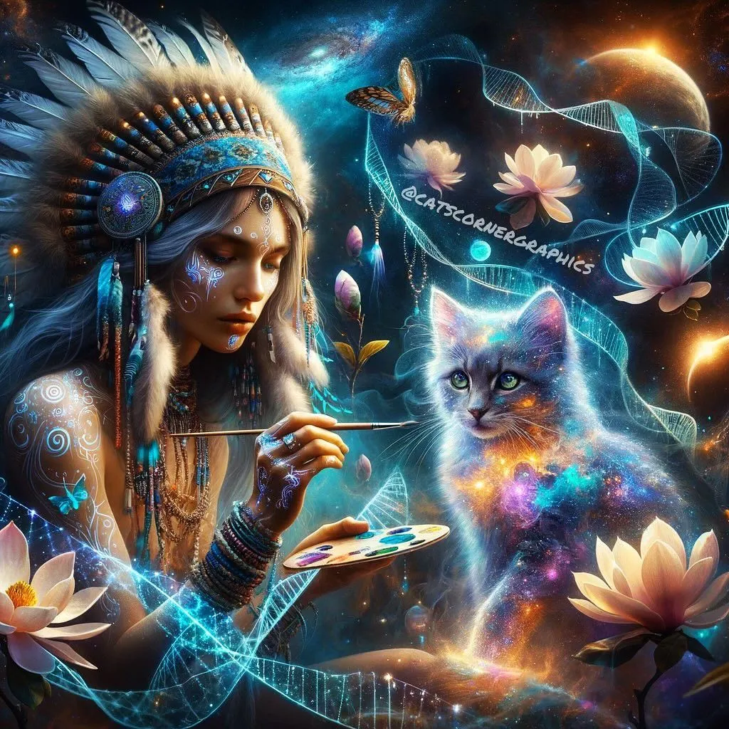 5D Diamond Painting - Mädchen und Katze