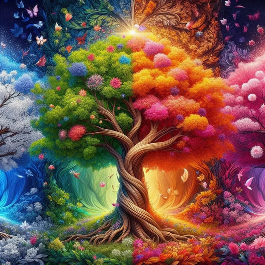 5D Diamond Painting - Abstrakter Baum