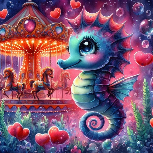 5D Diamond Painting - Seepferdchen