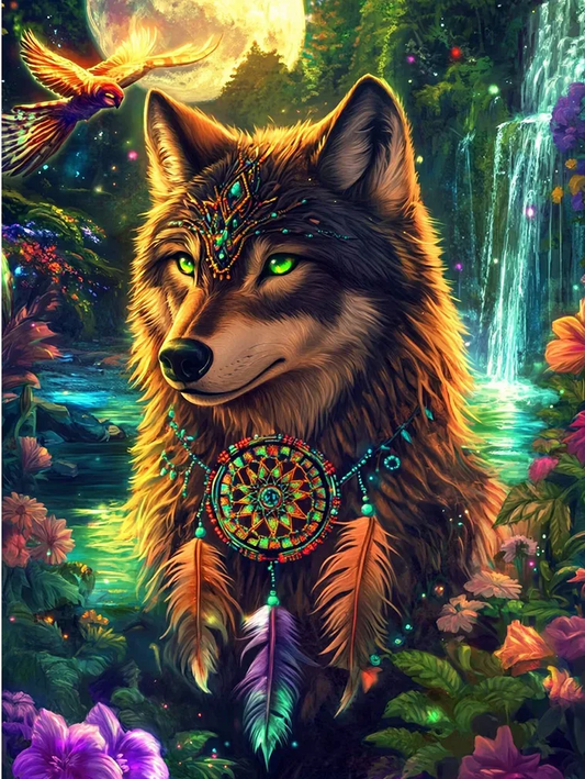 5D Diamond Painting - Wölfe