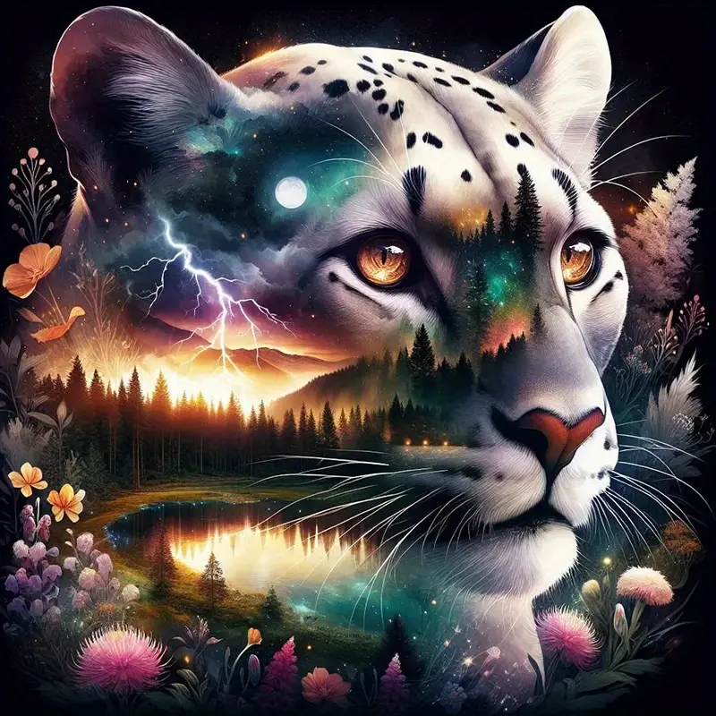 5D Diamond Painting - Abstrakte Landschaft