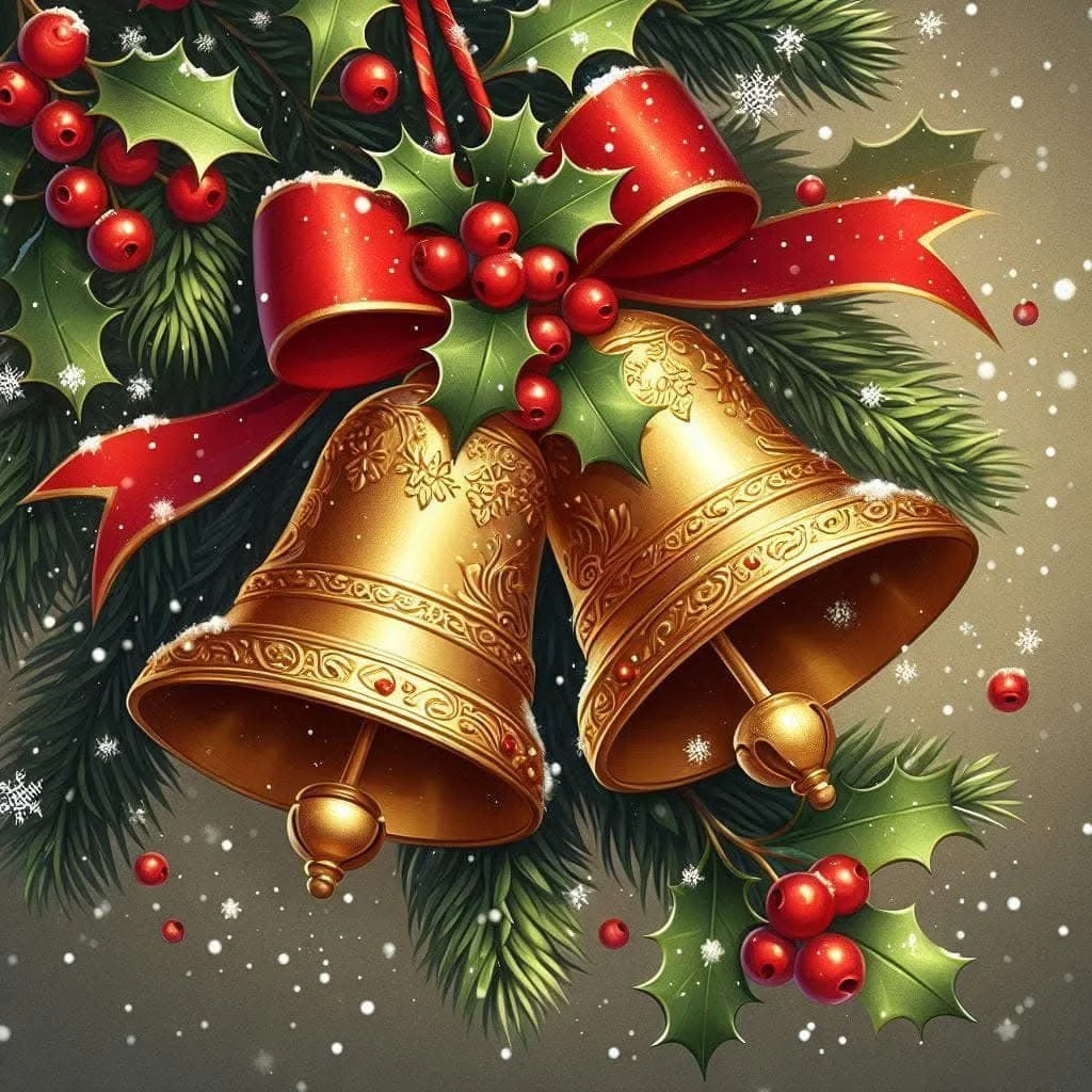 5D Diamond Painting - Weihnachtsglocken