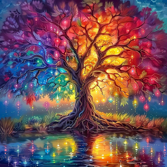 5D Diamond Painting - Abstrakter Lebensbaum