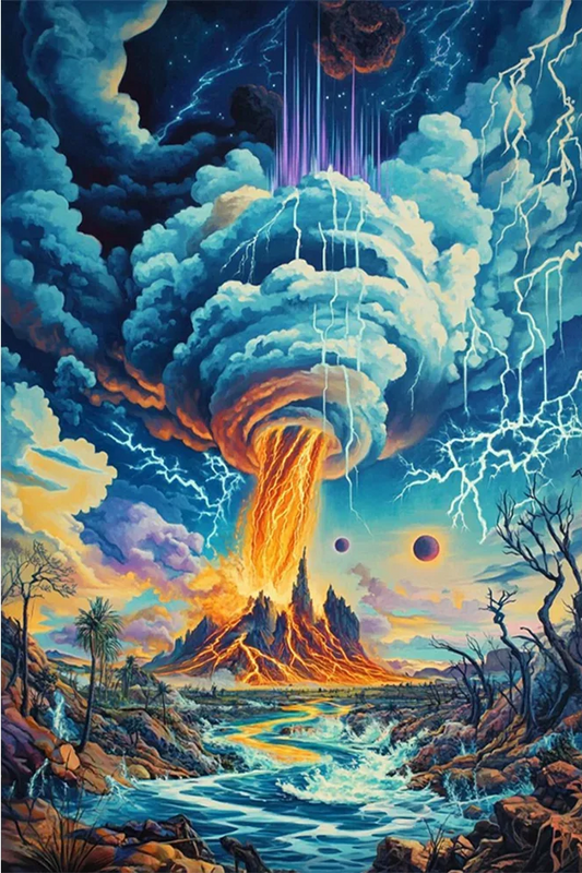 5D Diamond Painting - Abstrakte Landschaft