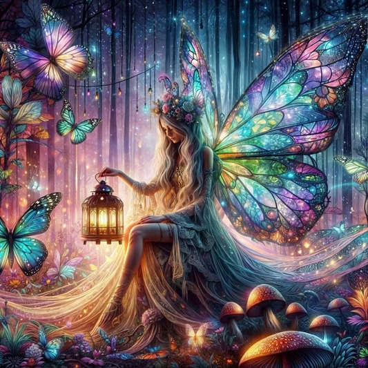 5D Diamond Painting - Schmetterling Fee