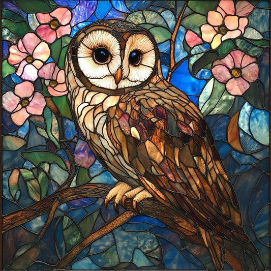 5D Diamond Painting - Glasmalerei Stil Eule