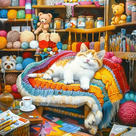 5D Diamond Painting - Niedliches Kätzchen