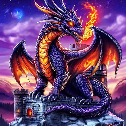 5D Diamond Painting - Drache