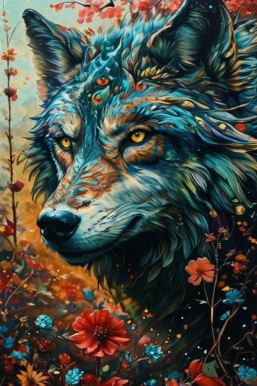 5D Diamond Painting - Wölfe