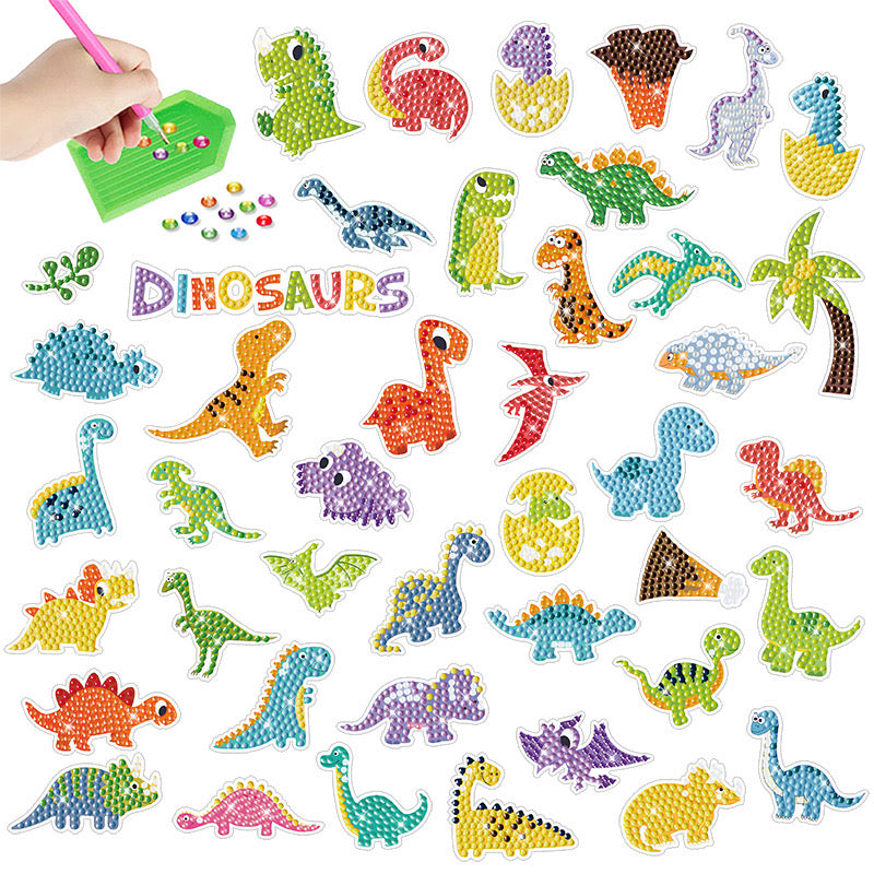 5D DIY Diamond Painting Aufkleber|Niedlicher Dinosaurier