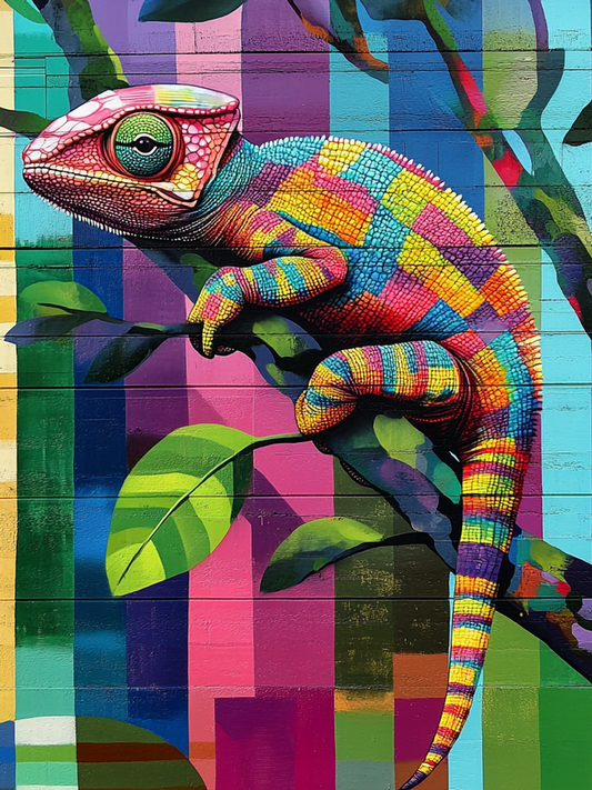 5D Diamond Painting - Chamäleon