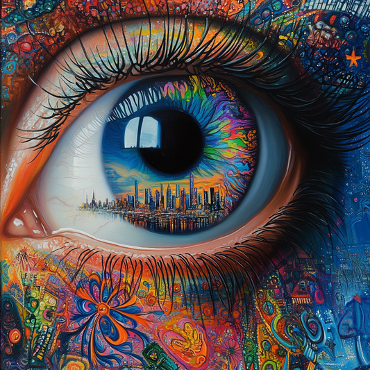 5D Diamond Painting - Gefärbte Augen