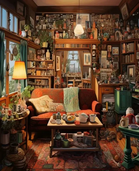 5D Diamond Painting - Gemütliches Zimmer