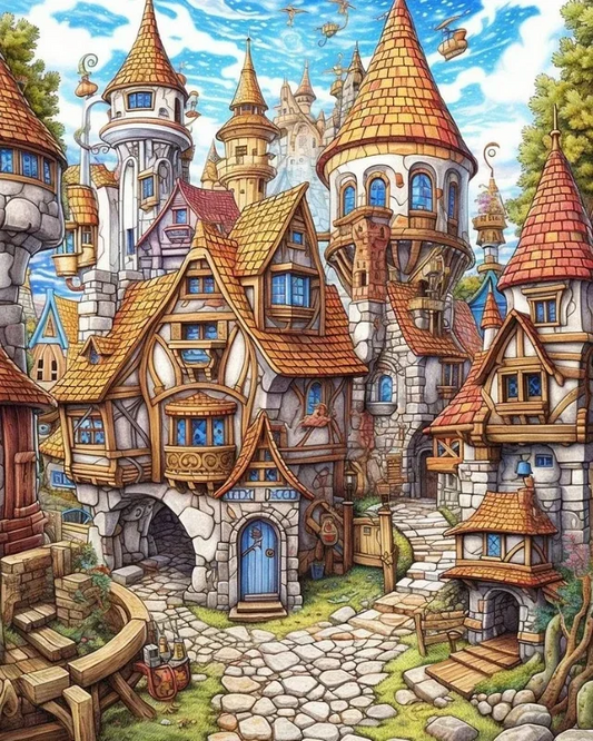 5D Diamond Painting - Stadtbild