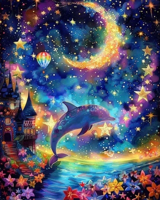 5D Diamond Painting - Fantasie Delfin