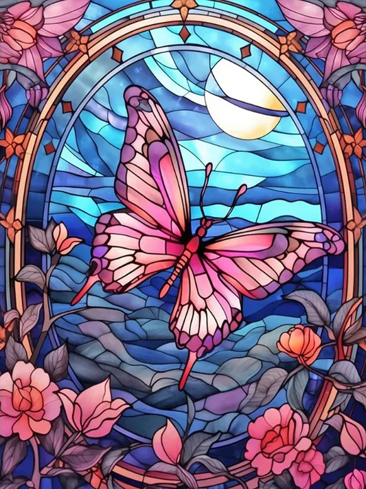 5D Diamond Painting - Gemalt Stil Schmetterling