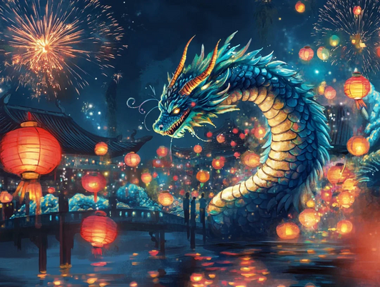 5D Diamond Painting - Drache