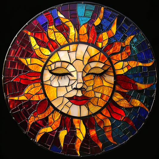 5D Diamond Painting - Abstrakte Sonne