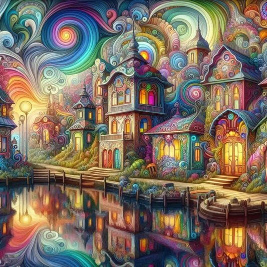 5D Diamond Painting - Haus der Fantasie