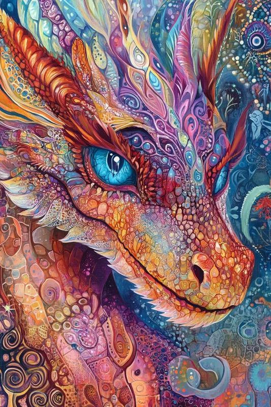 5D Diamond Painting - Drache