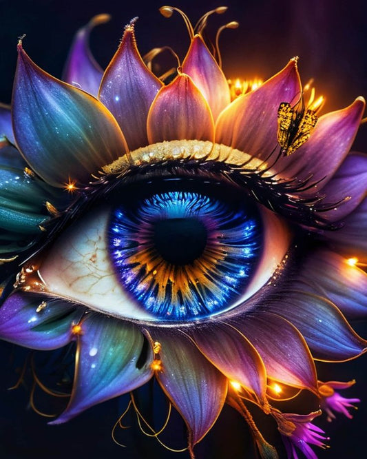 5D Diamond Painting - Abstraktes Auge