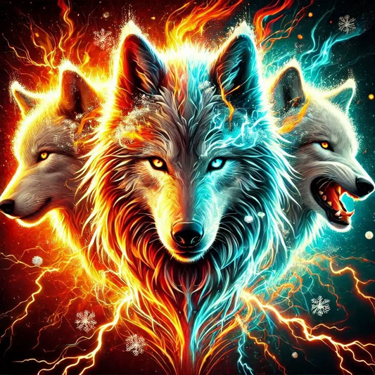 5D Diamond Painting - Wölfe