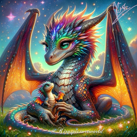 5D Diamond Painting - Drache