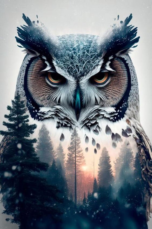 5D Diamond Painting - Eulen