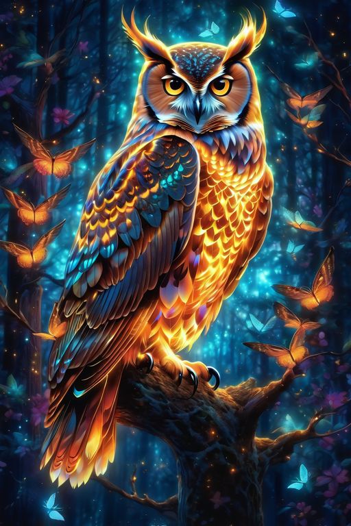 5D Diamond Painting - Eulen