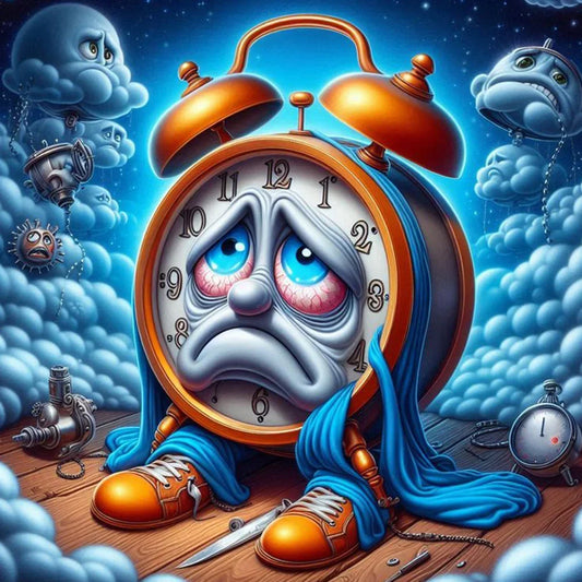 5D Diamond Painting - Abstrakter Wecker