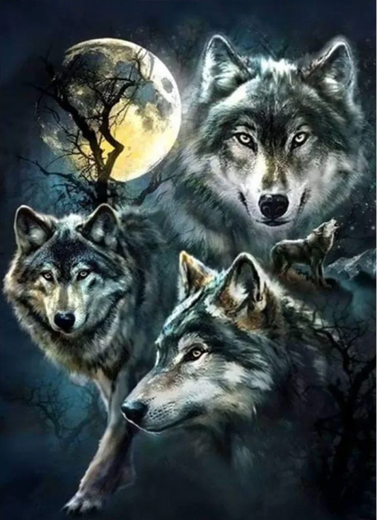 5D Diamond Painting - Wölfe