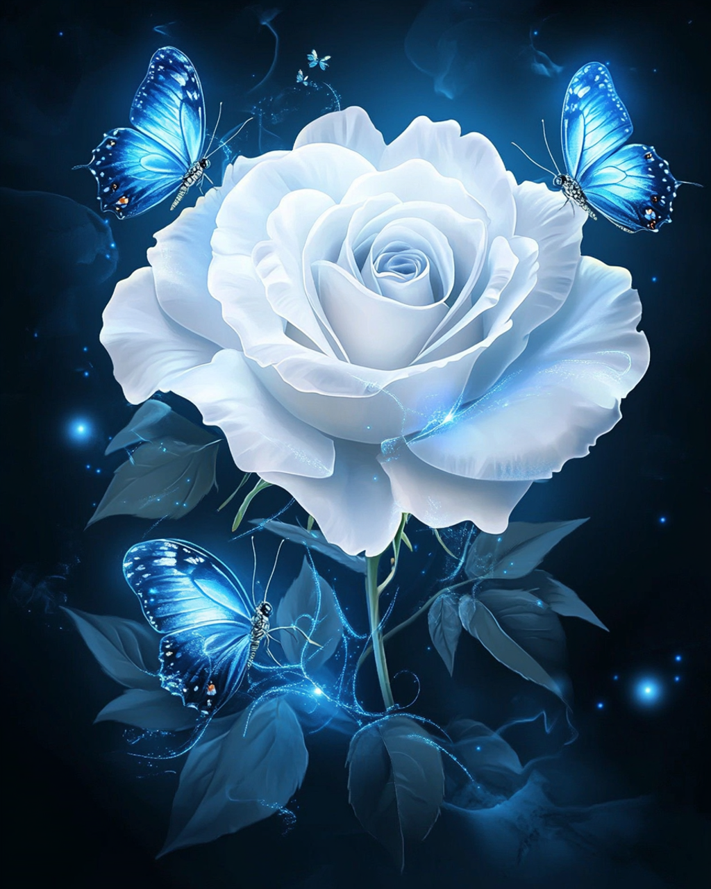 5D Diamond Painting - Abstrakte Blume