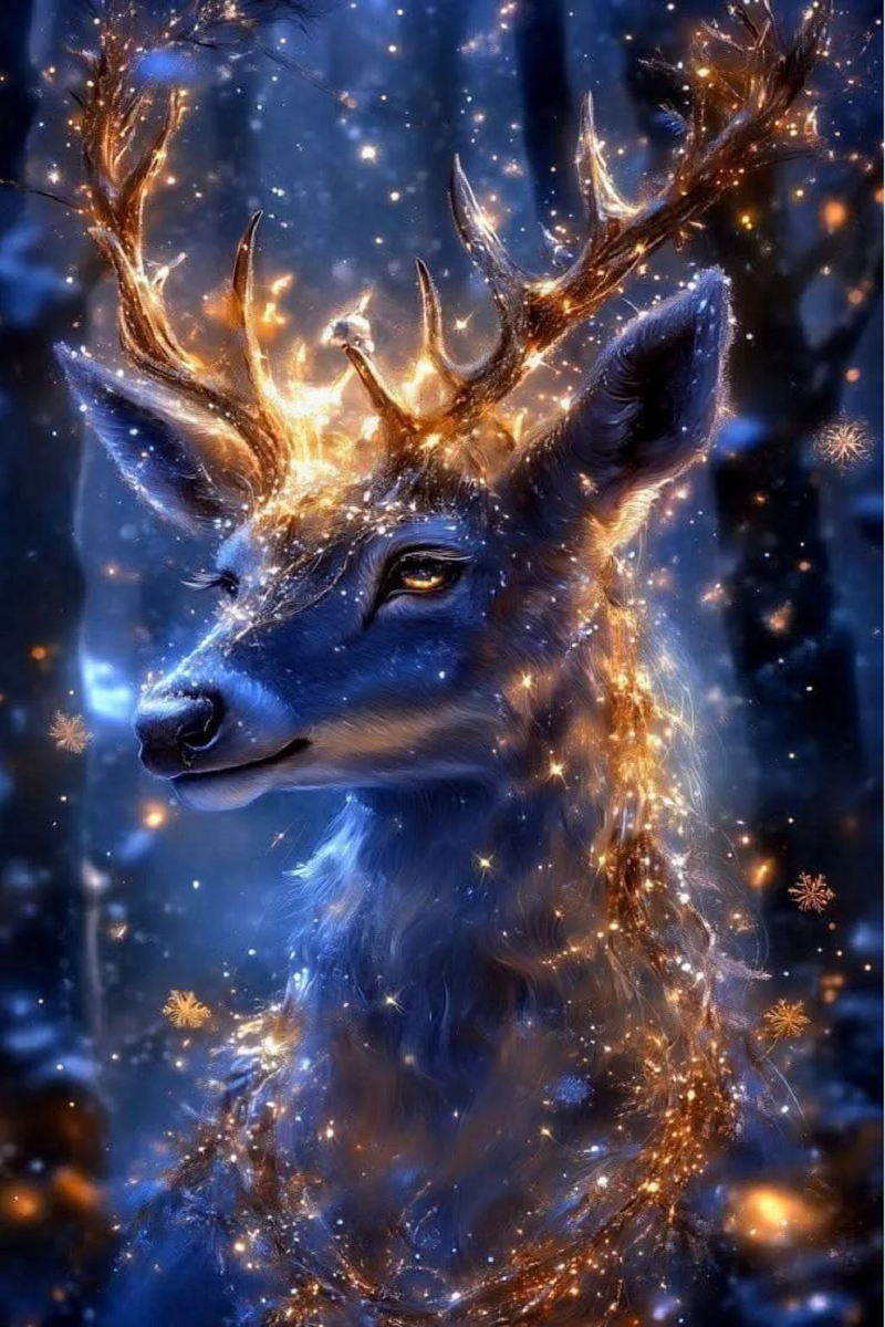 5D Diamond Painting - Glänzende Hirsche