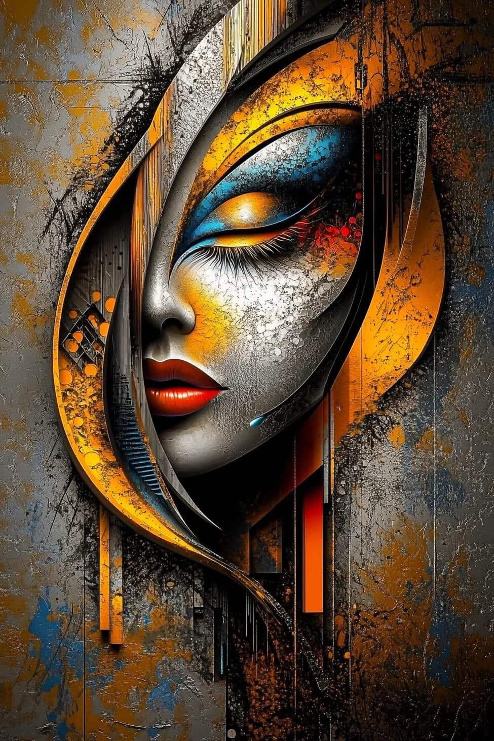 5D Diamond Painting - Abstrakte Frau