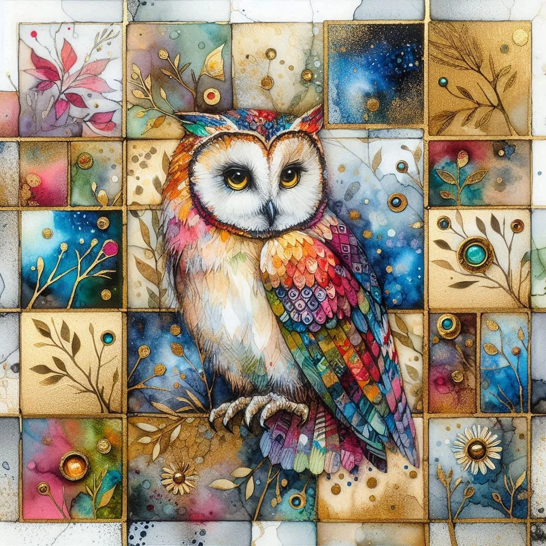 5D Diamond Painting - Eulen