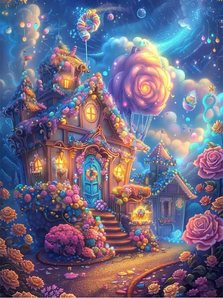 5D Diamond Painting - Haus der Fantasie