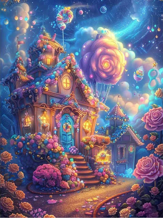 5D Diamond Painting - Haus der Fantasie