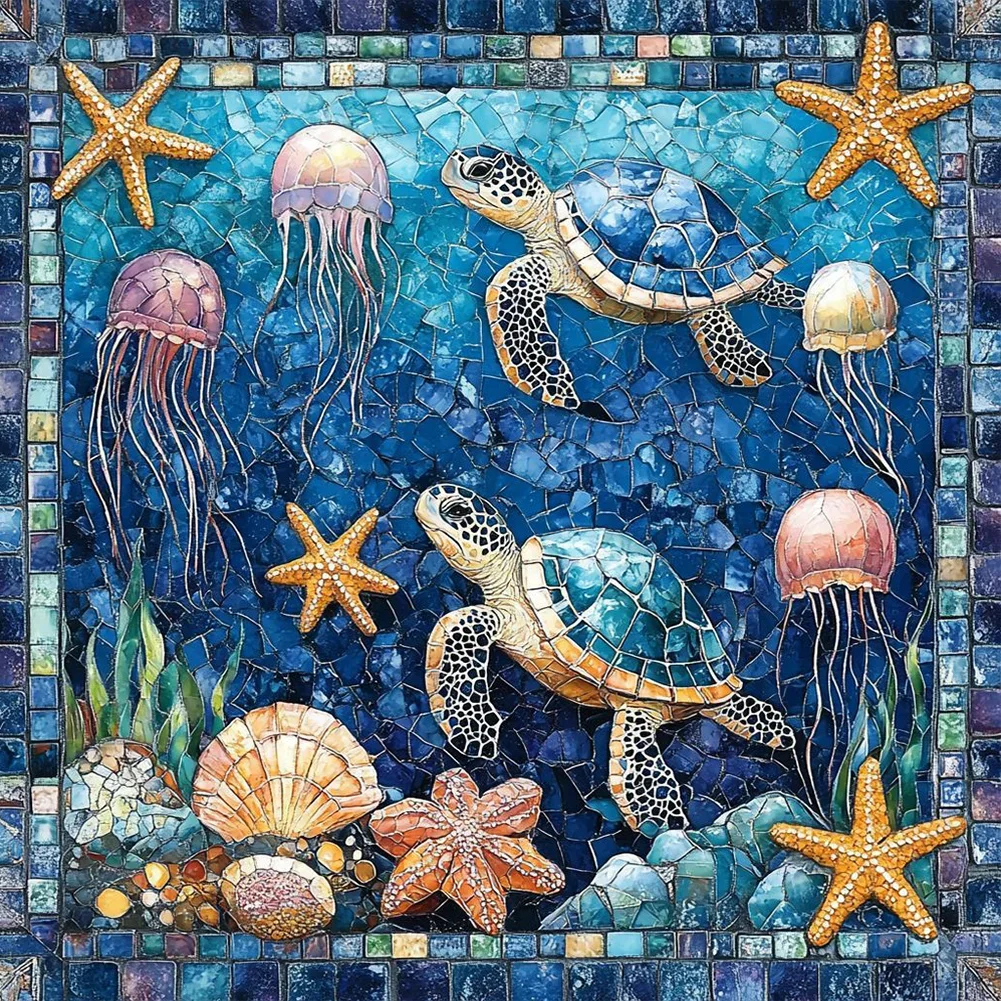 5D Diamond Painting - Meeresleben