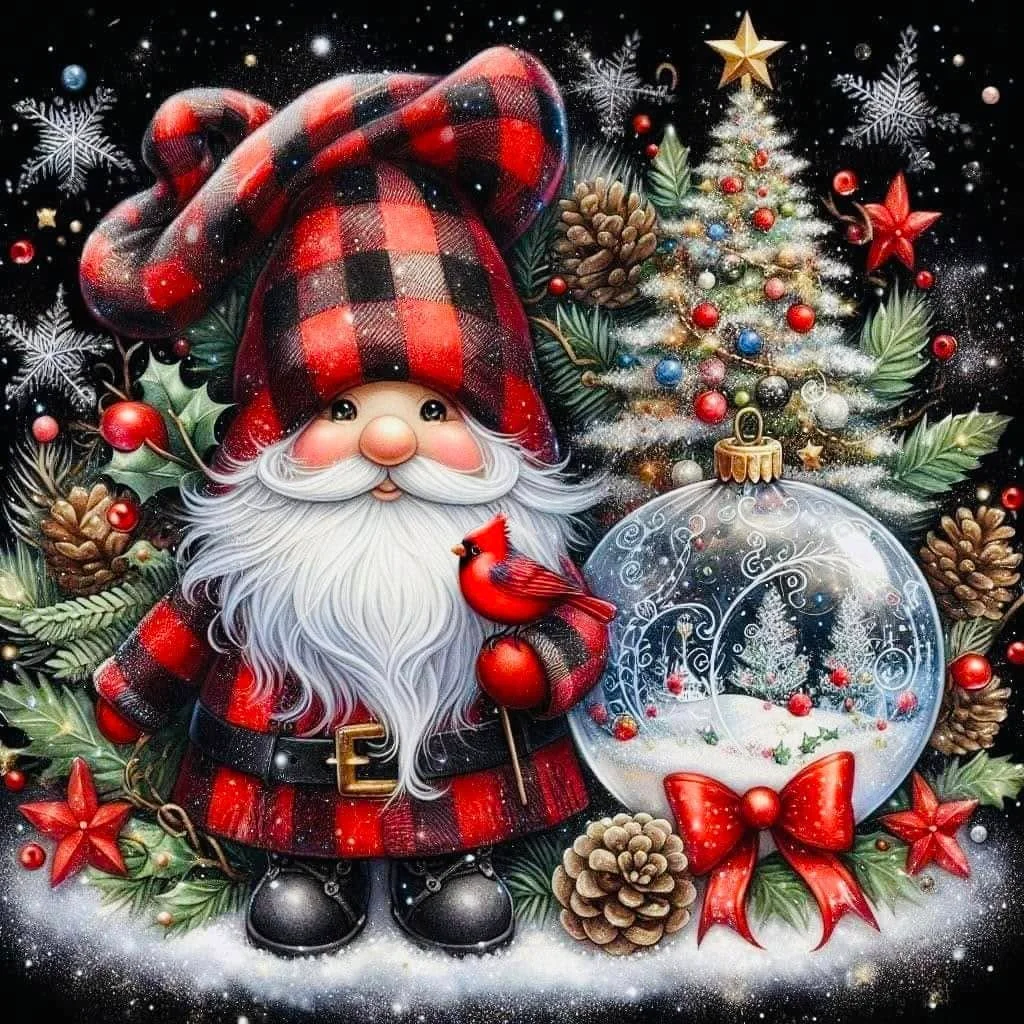 5D Diamond Painting - Weihnachtswichtel