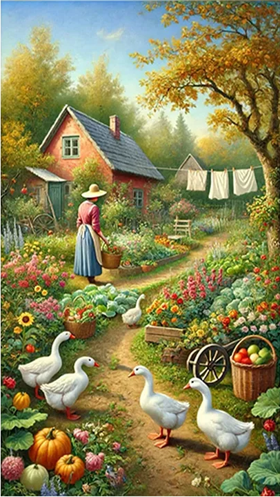 5D Diamond Painting - Gartenhaus