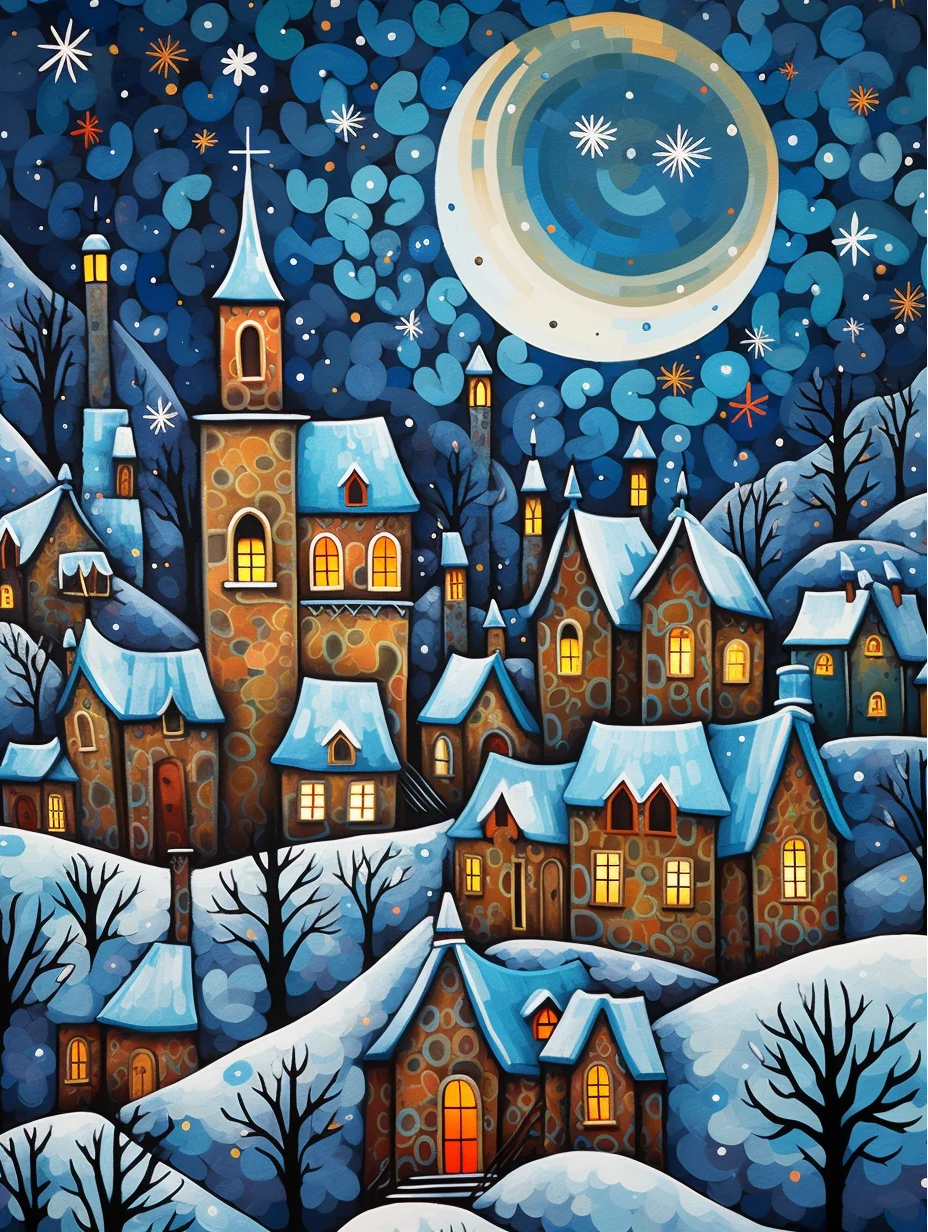 5D Diamond Painting - Fantasiestadt