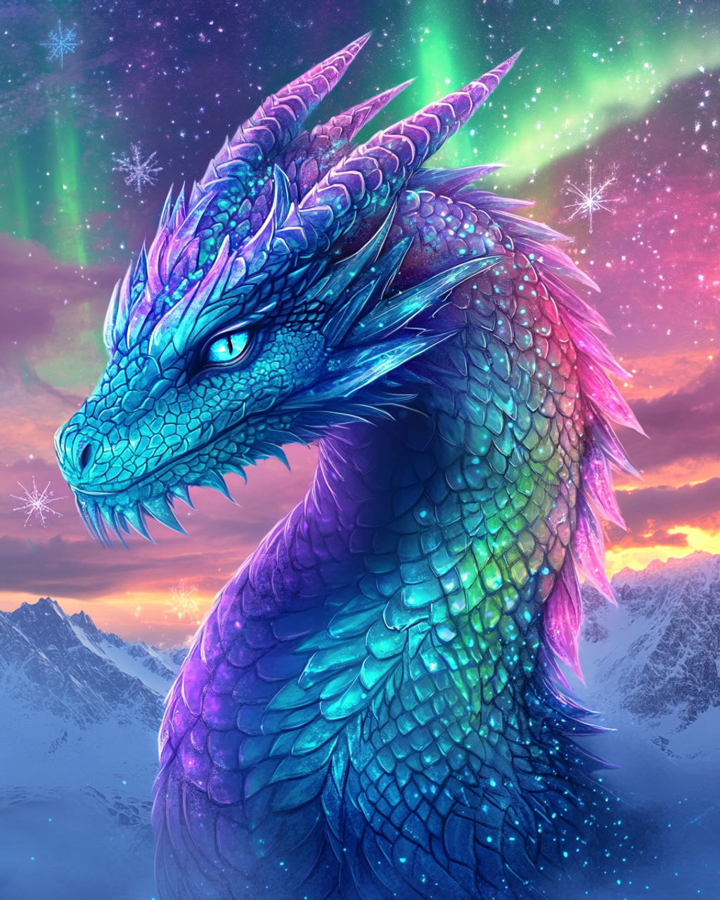 5D Diamond Painting - Bunter Drache