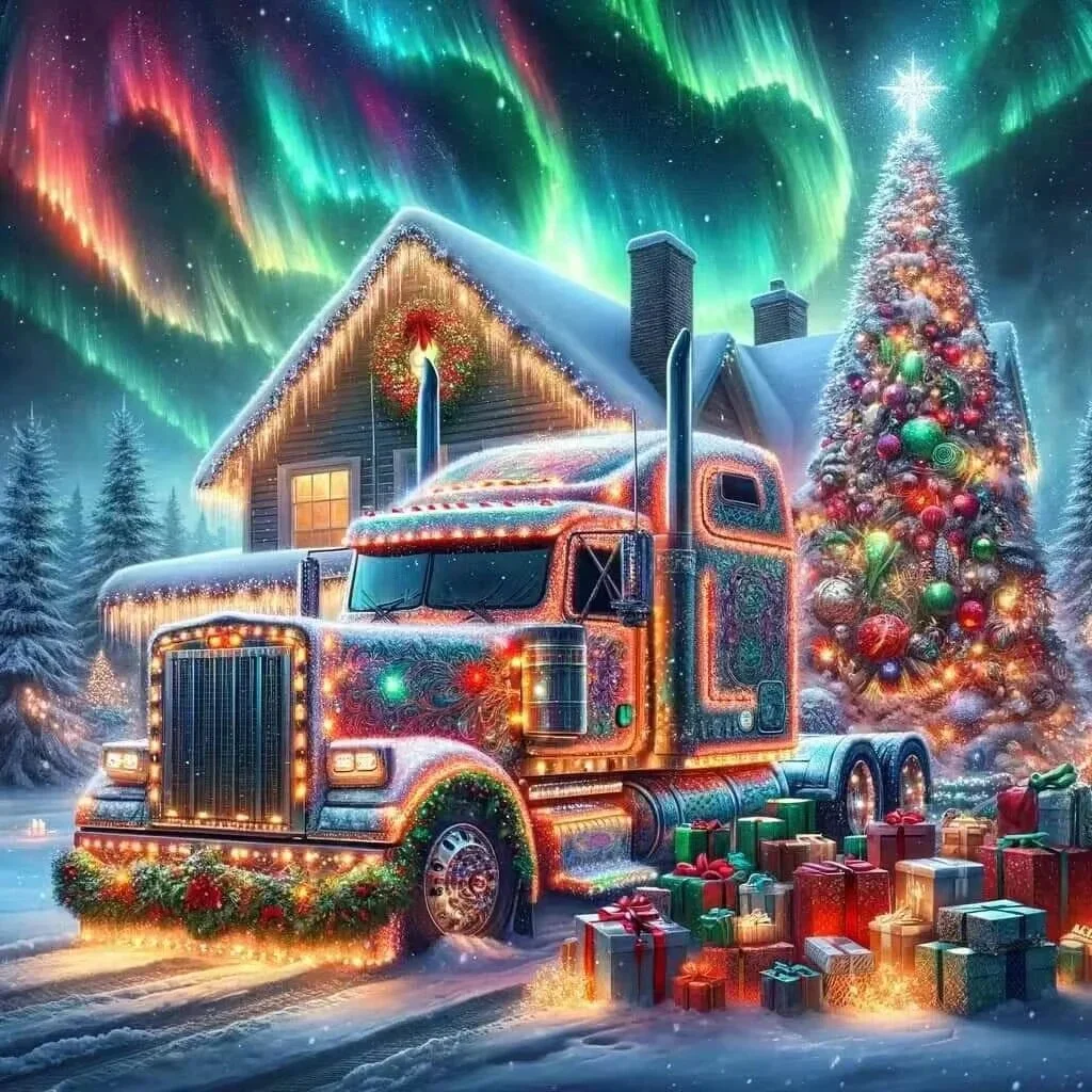 Malen nach Zahlen - Weihnachtsauto