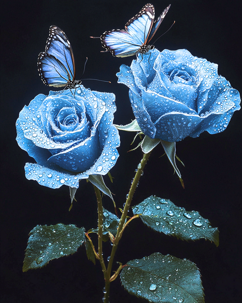 5D Diamond Painting - Blaue Blume